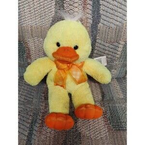 Walmart Baby Duck 13" Easter Plush Stuffed Toy Orange Bow